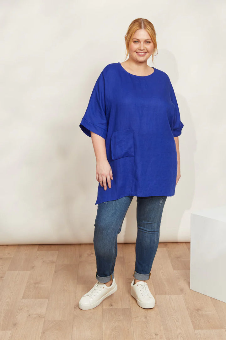 HALCYON RELAXED TOP - COBALT