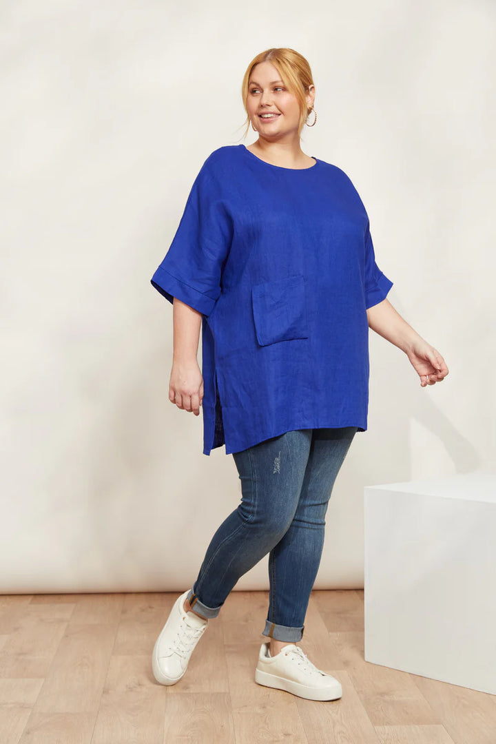 HALCYON RELAXED TOP - COBALT