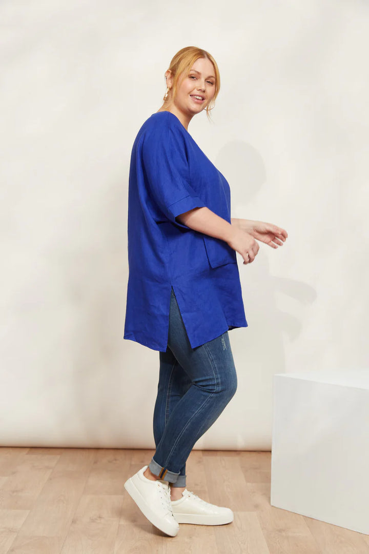 HALCYON RELAXED TOP - COBALT