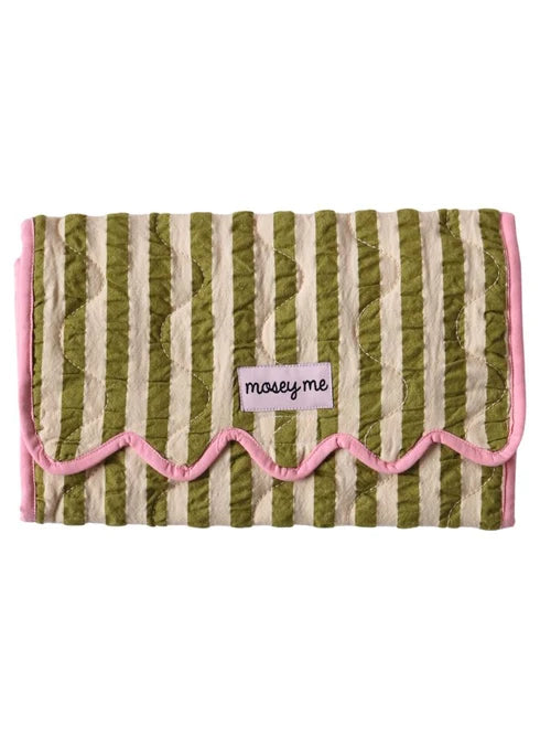 Pistachio Seersucker Change Mats