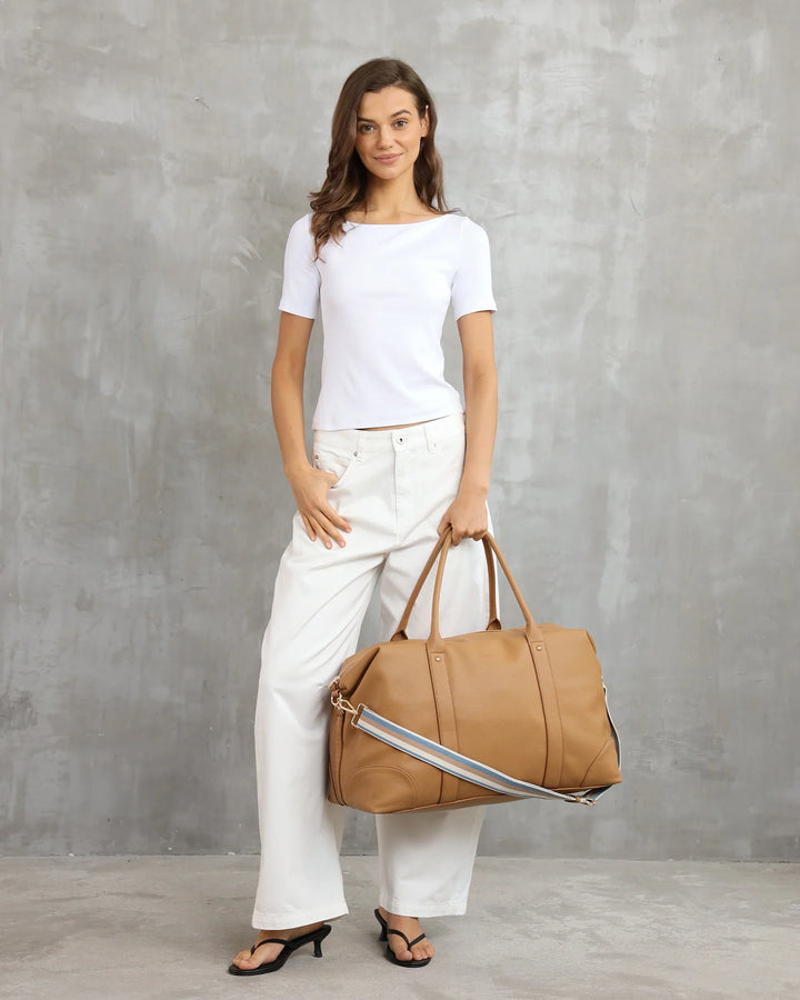 Alexis Stripe Weekender Travel Bags