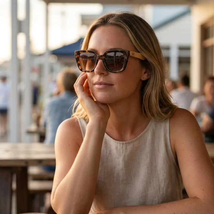 SOLUNA MOCHA TORT l Sunglasses l Brown Polarised Lens l Walnut Maple Arm