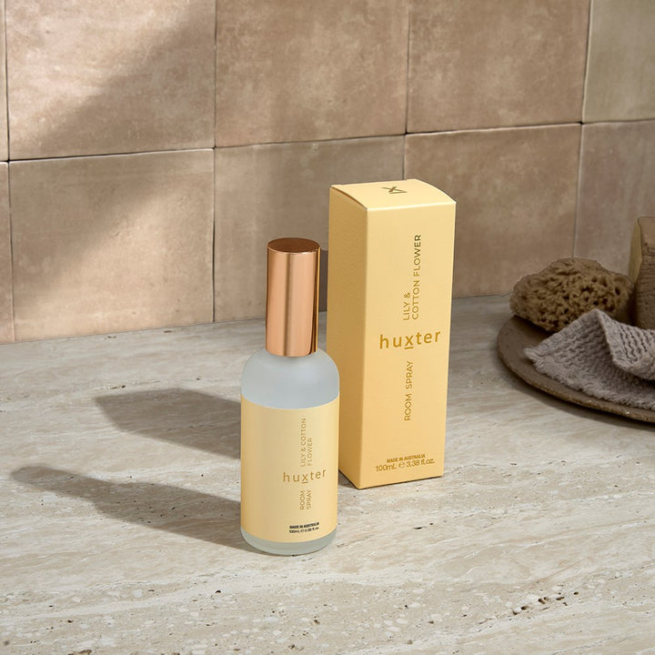 Room Spray - 100ml Boxed - Yellow - Lily &  Cotton Flower