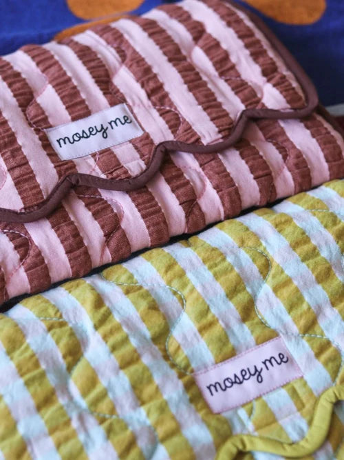Pistachio Seersucker Change Mats
