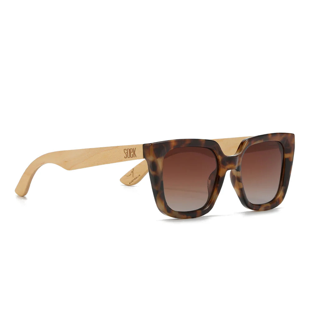 SOLUNA MOCHA TORT l Sunglasses l Brown Polarised Lens l Walnut Maple Arm