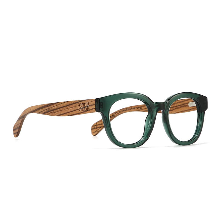 ALIVE BOTTLE GREEN l Wooden Magnifying Reader