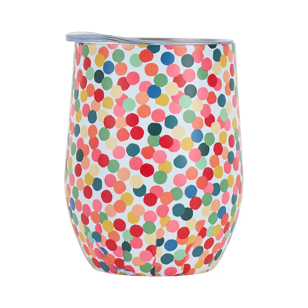 Wine Tumbler - Double Walled - Confetti