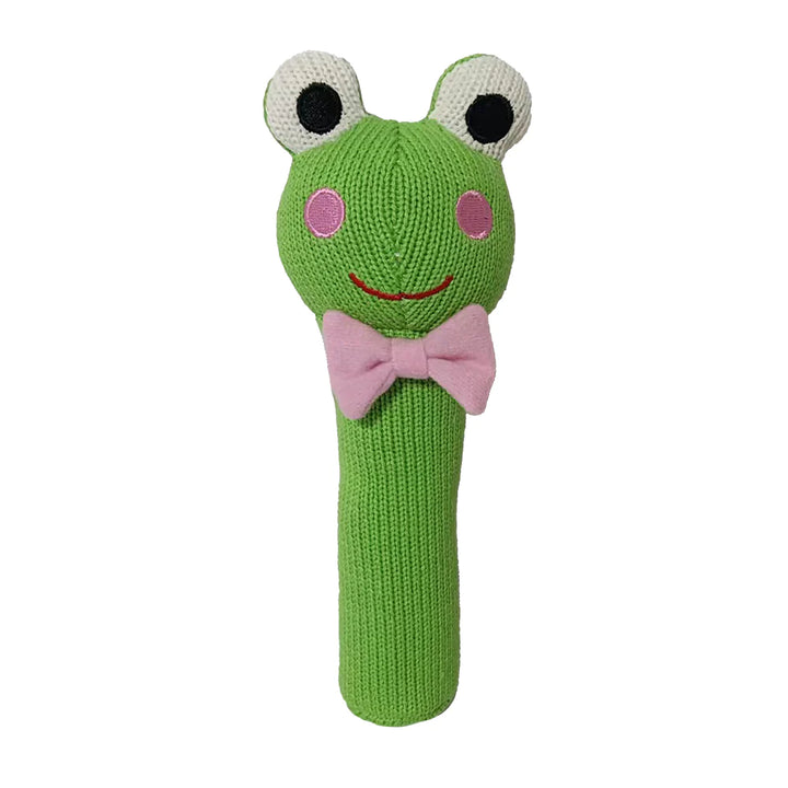 Hand Rattle - Knit - Frog