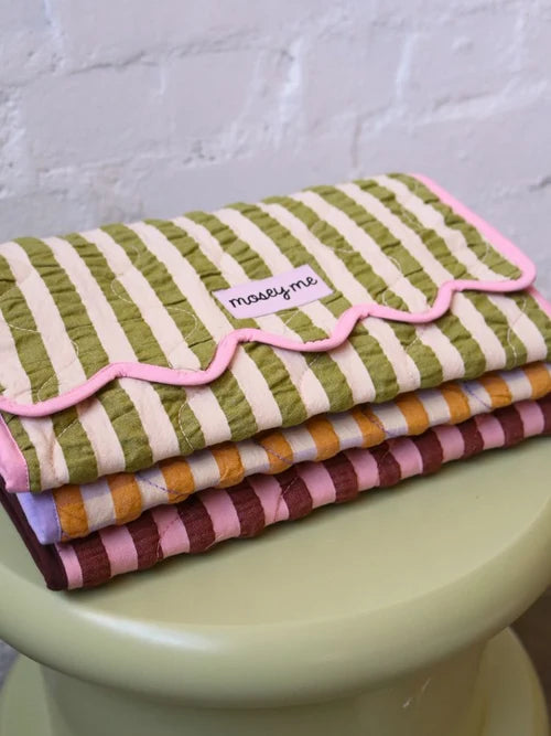Pistachio Seersucker Change Mats