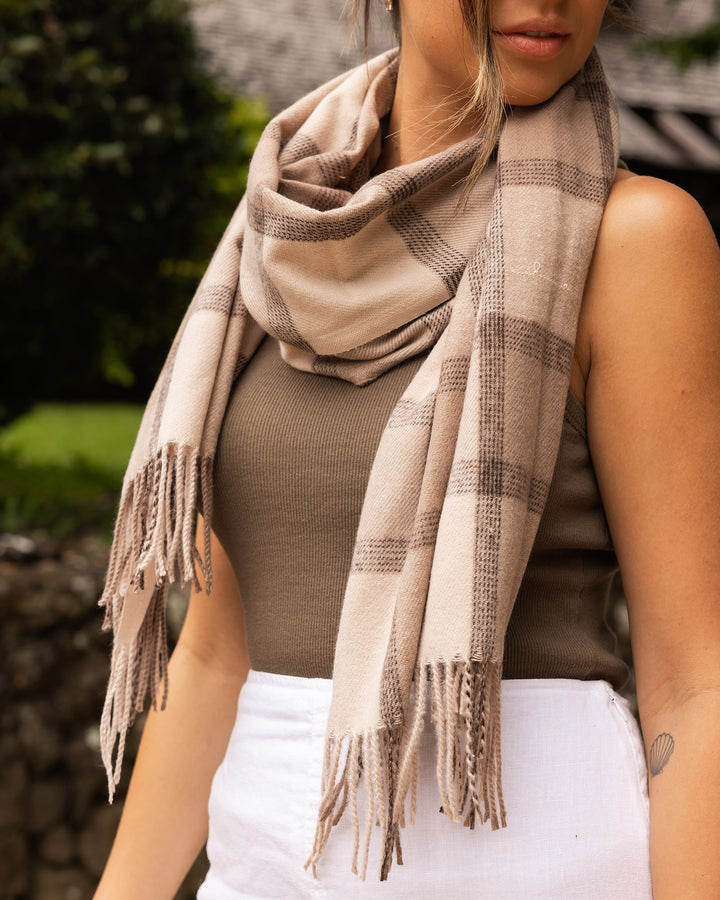 Edinburgh Scarf - Plaid Mocha