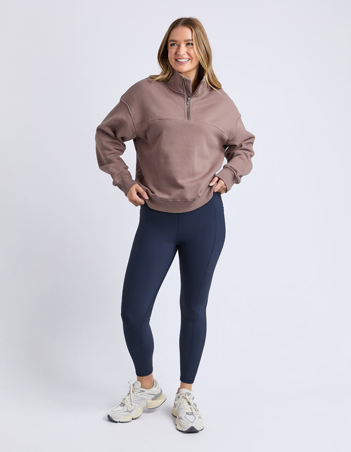 College Zip Crew - Mocha