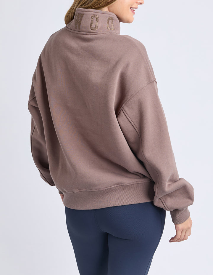 College Zip Crew - Mocha