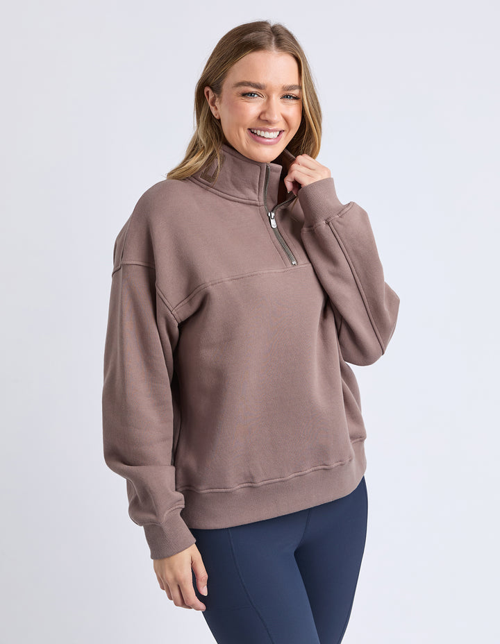 College Zip Crew - Mocha