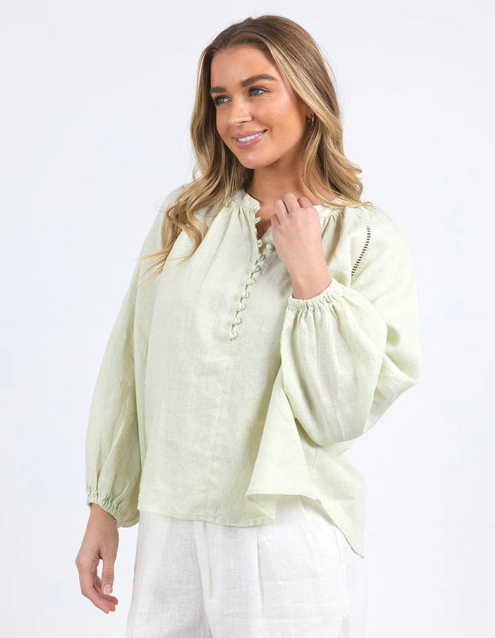 Corsica Blouse Fog Green