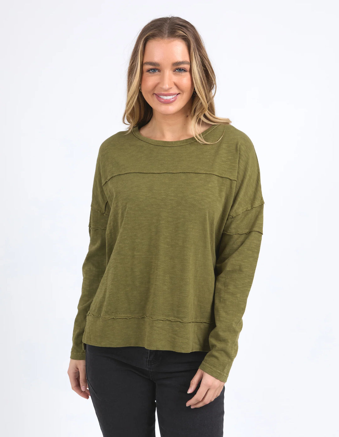 Jayne Throw On Top - Olive