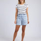 Manly Stripe Tee Black/white Stripe