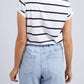 Manly Stripe Tee Black/white Stripe
