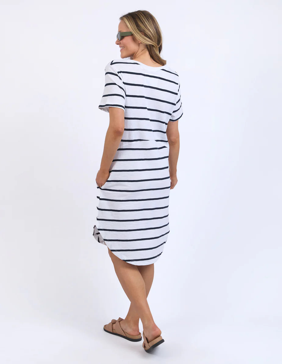 Bay Stripe Dress - Navy and White