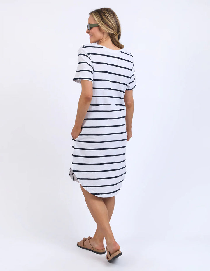 Bay Stripe Dress - Navy and White