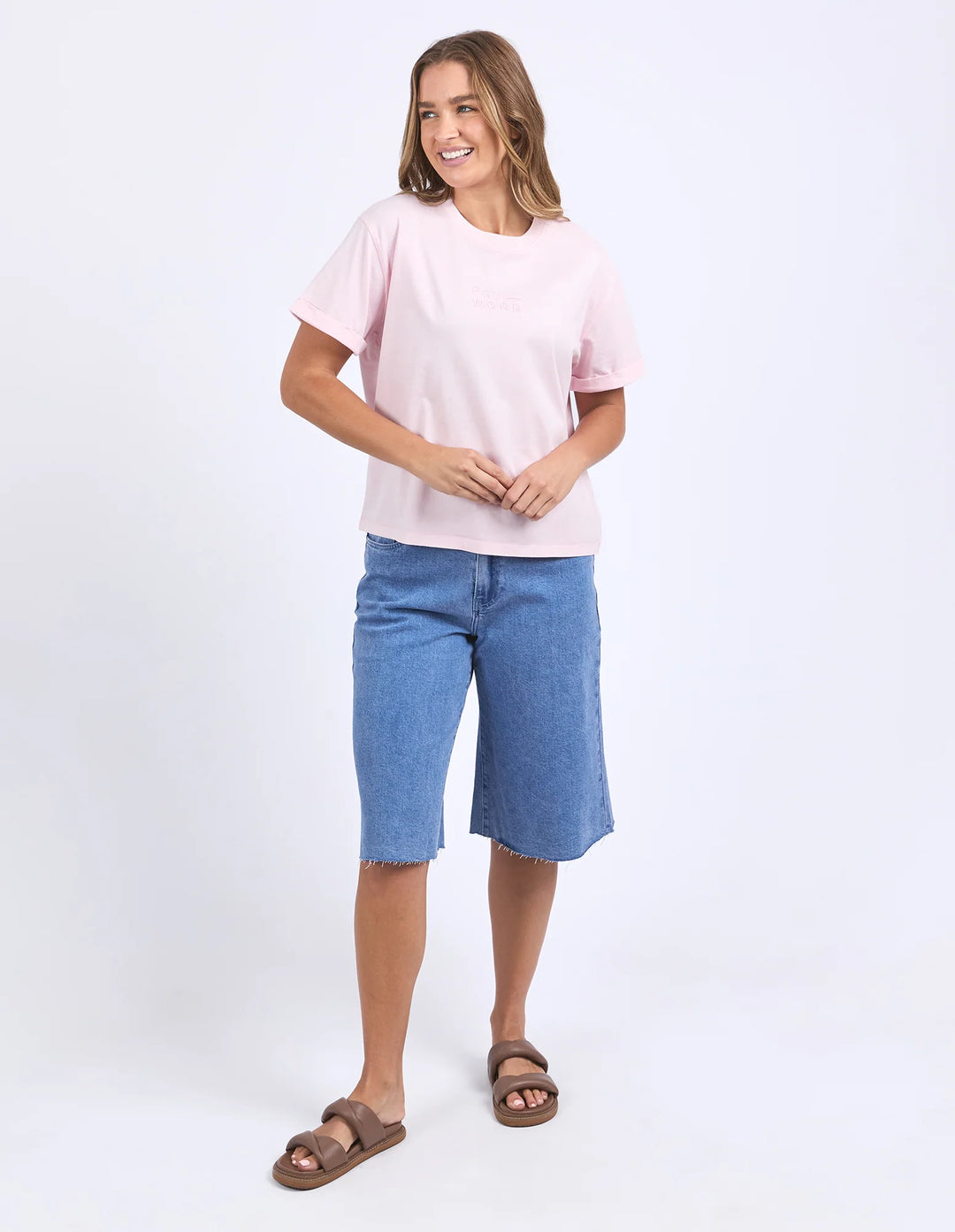 Huntleigh Oversized Tee Pale Pink