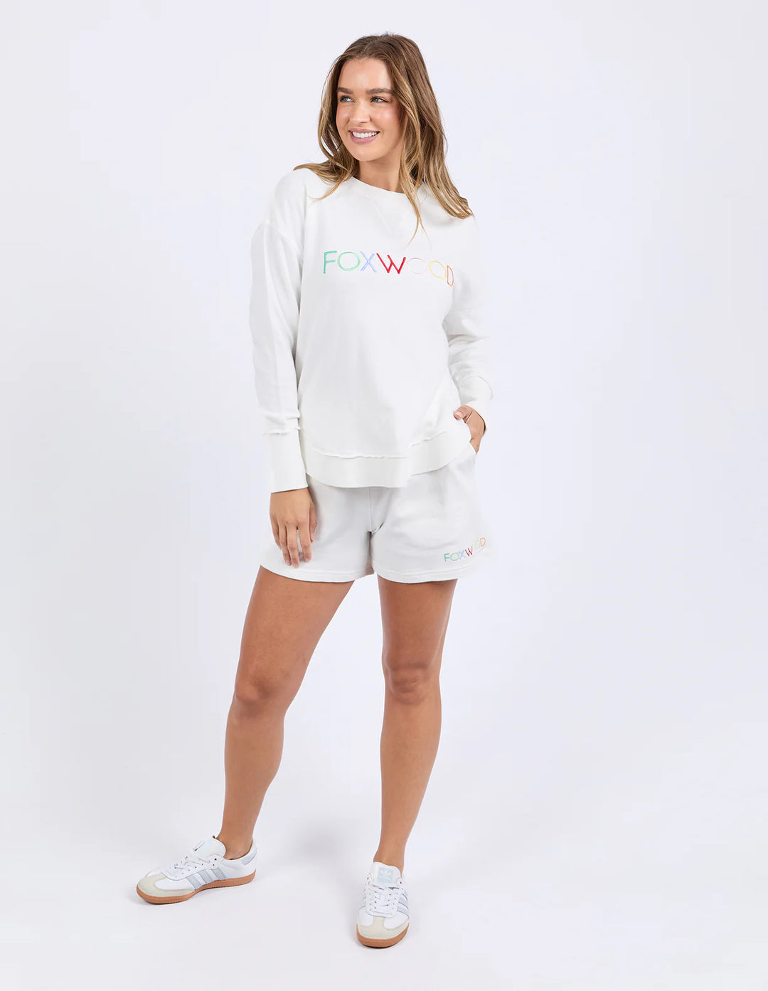 Simplified Confetti Crew in Vintage White - Foxwood