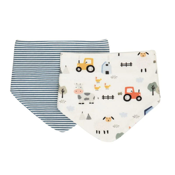 BANDANA BIBS 2PK - BARNYARD