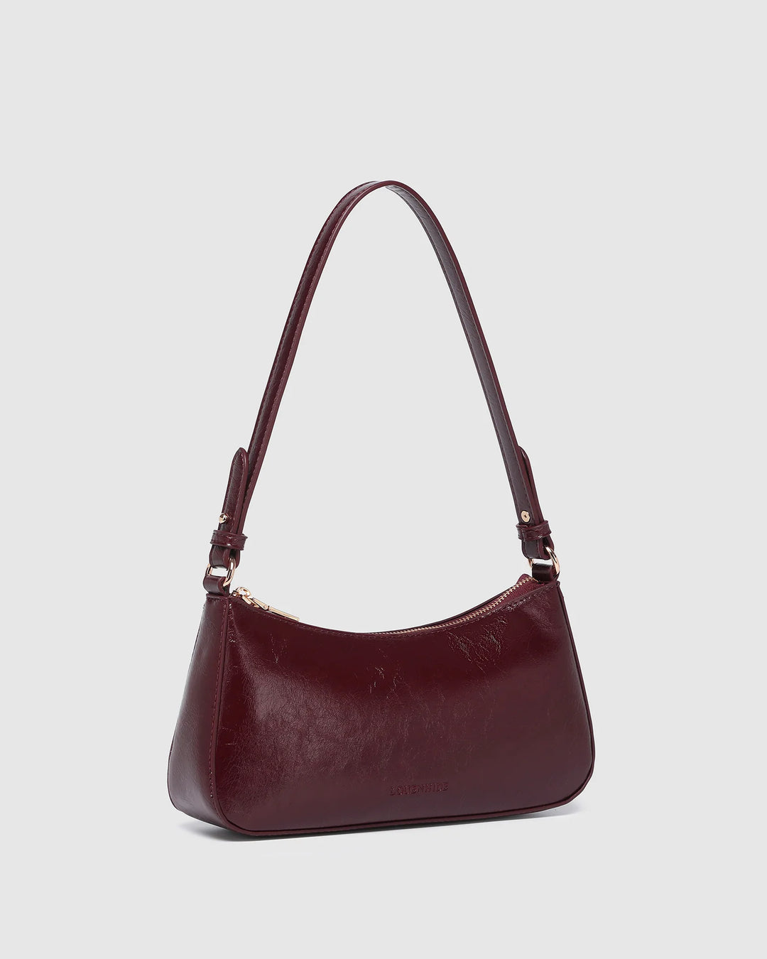 Jacqueline Shoulder Bag - Burgundy Patent