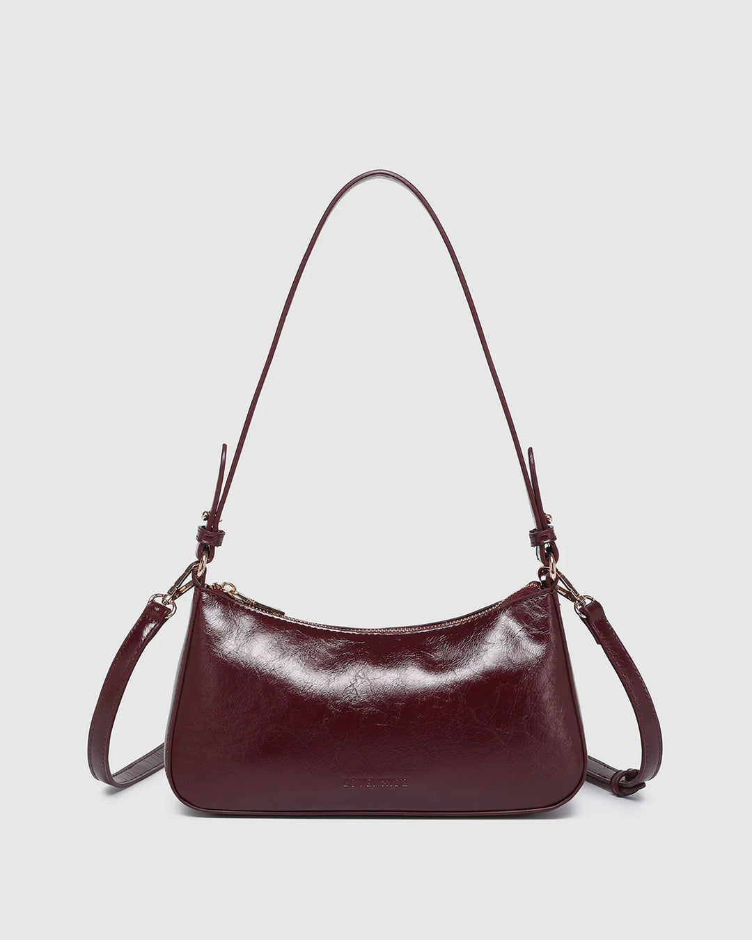 Jacqueline Shoulder Bag - Burgundy Patent