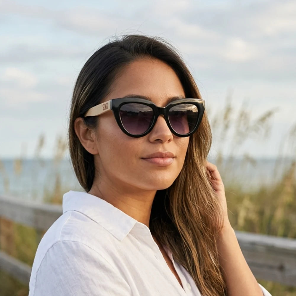 FLUTTER Storm l Sunglasses l Black Lens l White Maple Arms