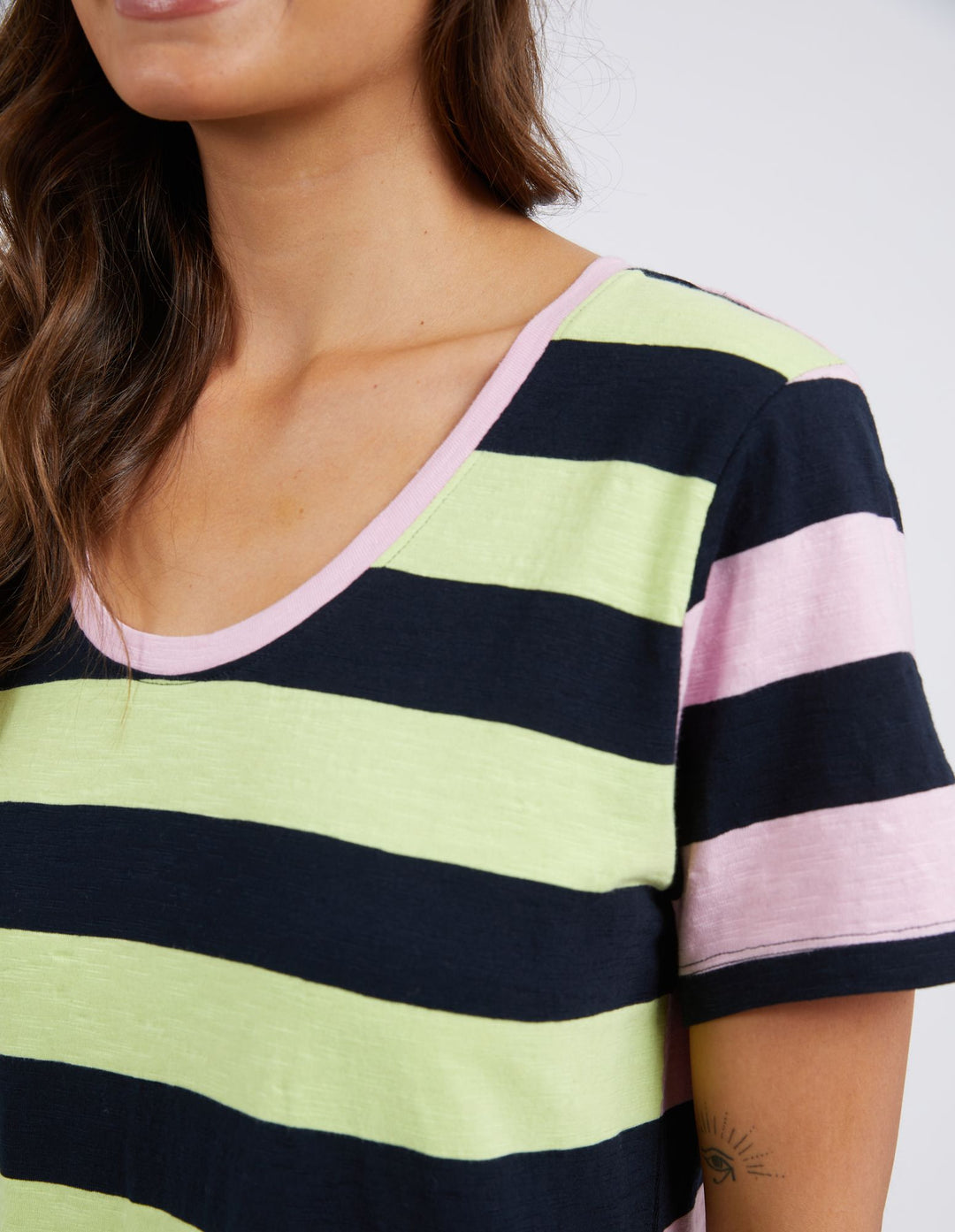 Mercury Stripe Dress - Keylime