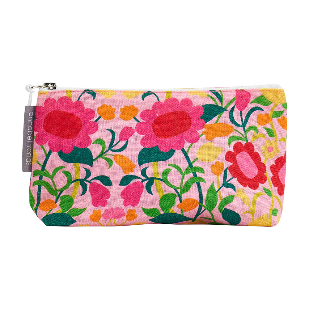Cosmetic Bag - Linen - Flower Patch