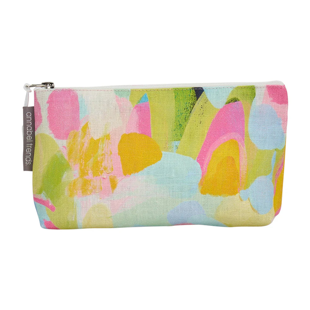 Linen Cosmetic Bags -  Good Vibes