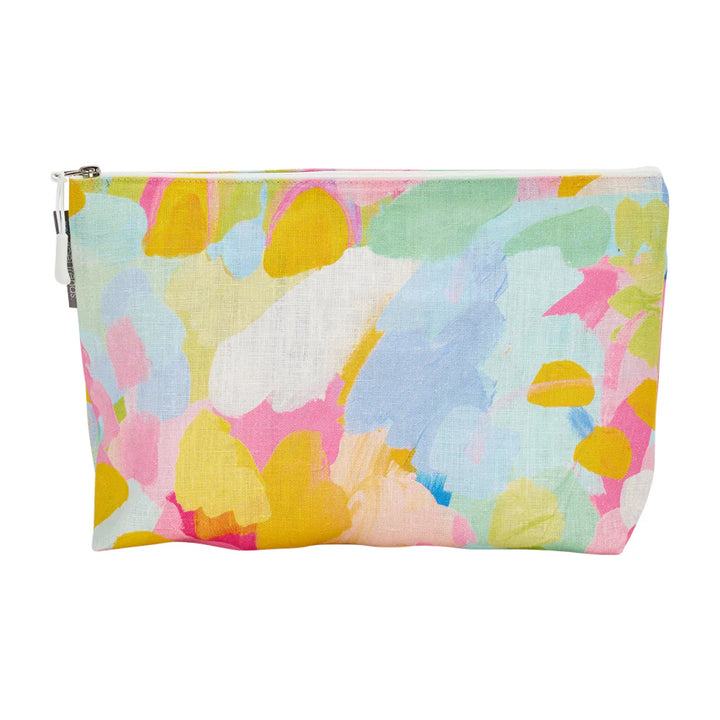 Linen Cosmetic Bags -  Good Vibes