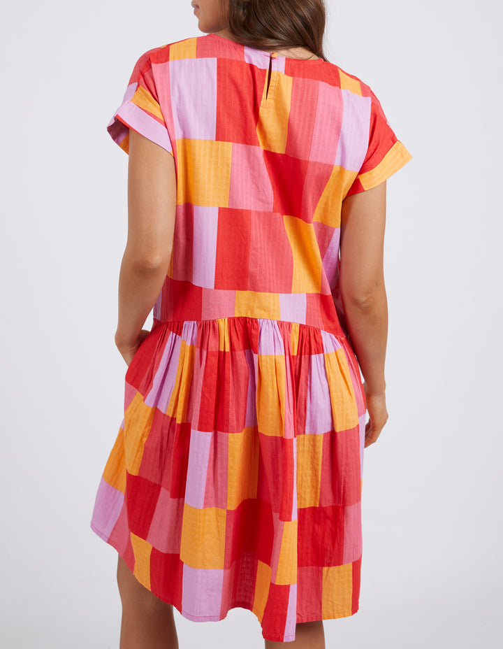 Soleil Check Dress - Orange Check