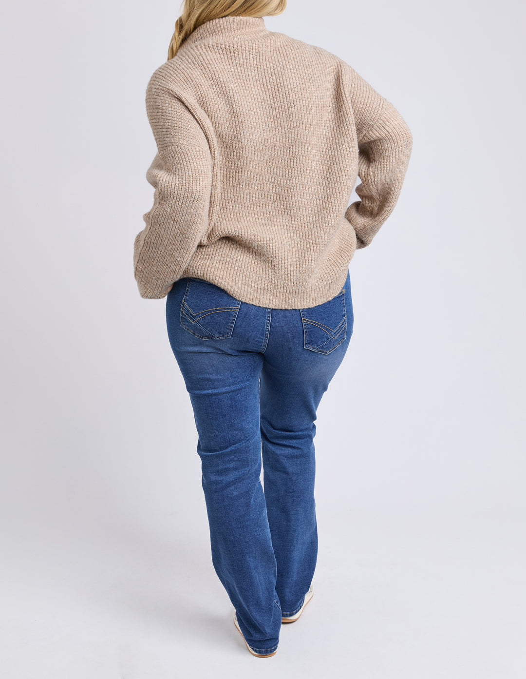 Bron Button Knit - Oat