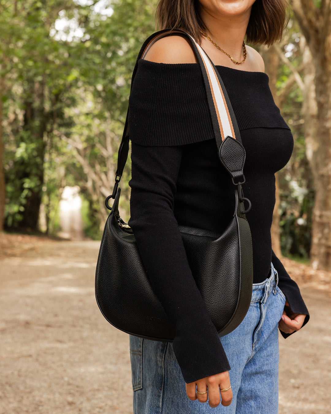 Helena Black Shoulder Bag