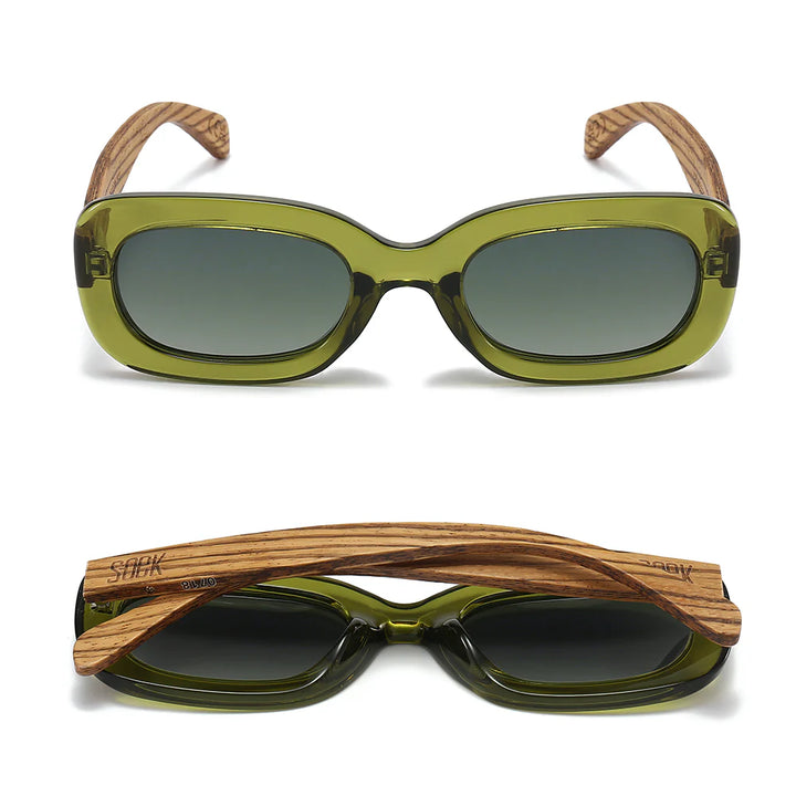 VIBE MOSS l Khaki Green Frame l Black Polarised Lens l White Maple Arms