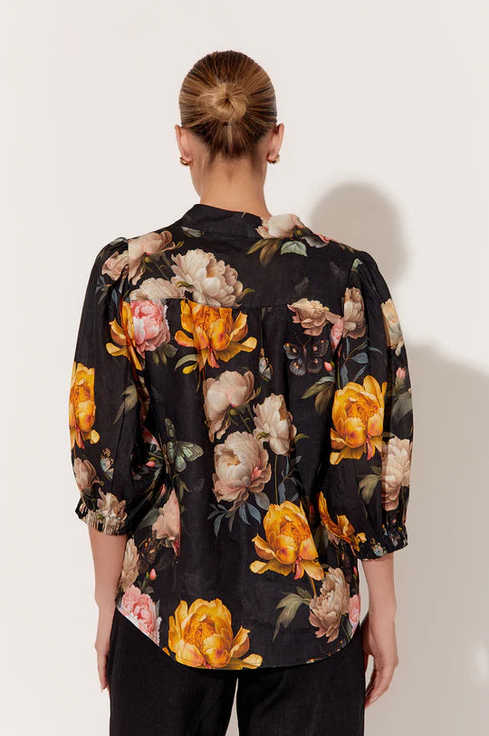 LILIAN FLORAL 3/4 SLEEVE SHIRT (FLORAL)