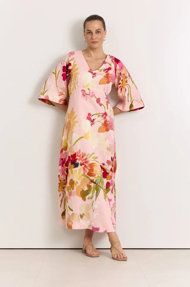 Odette Linen Midi Dress