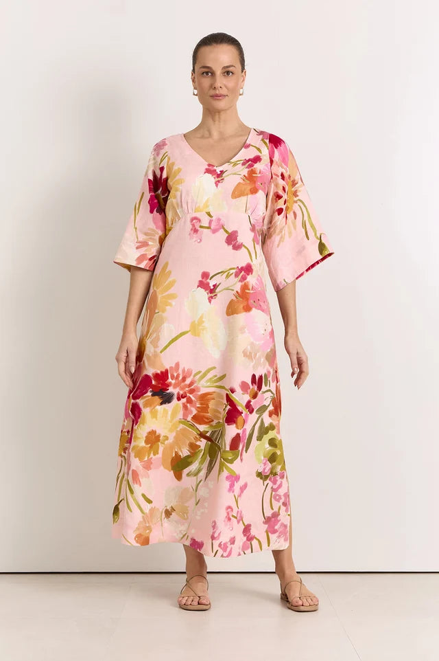 Odette Linen Midi Dress
