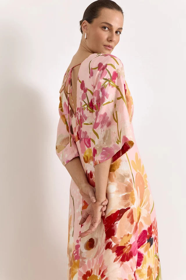 Odette Linen Midi Dress
