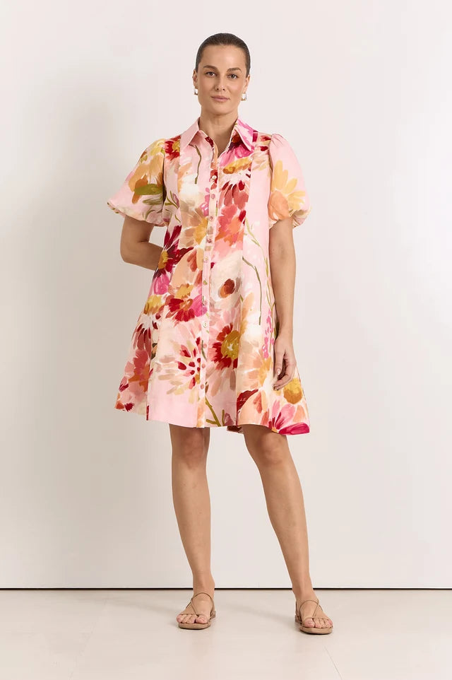 Amalie Linen Short Dress