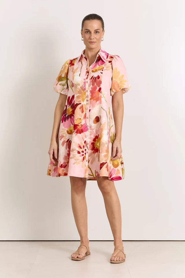 Amalie Linen Short Dress