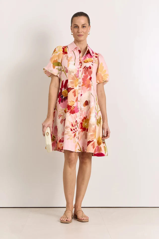 Amalie Linen Short Dress