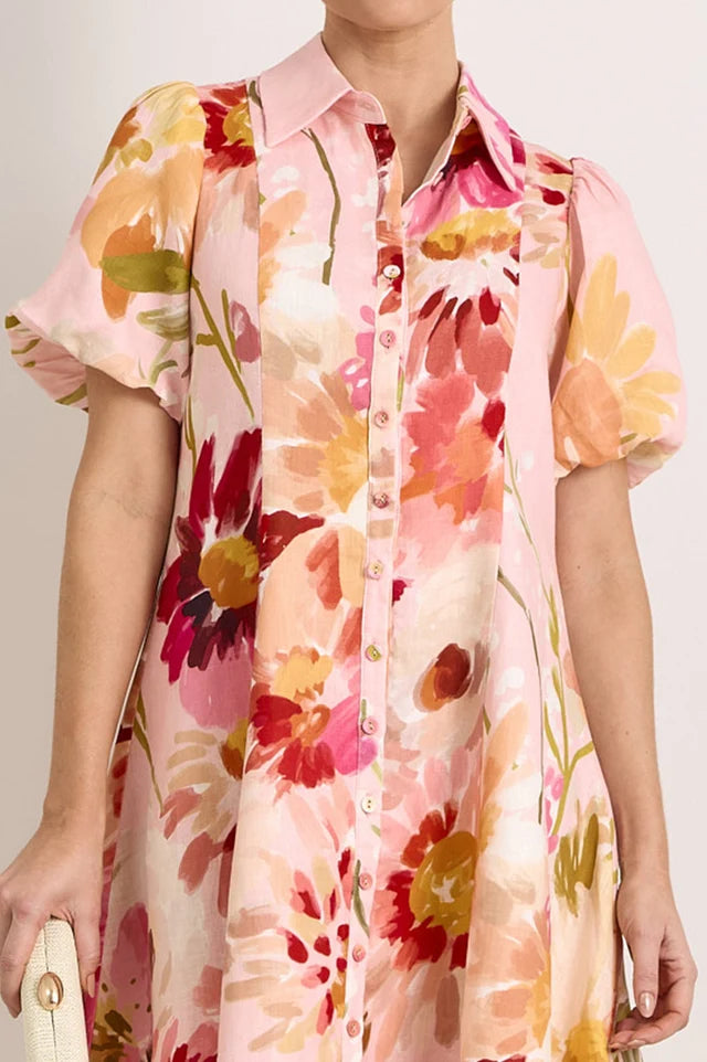Amalie Linen Short Dress