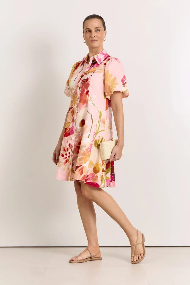 Amalie Linen Short Dress