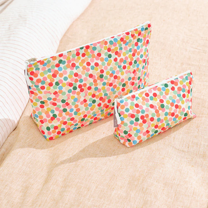 Linen Cosmetic Bags - Confetti