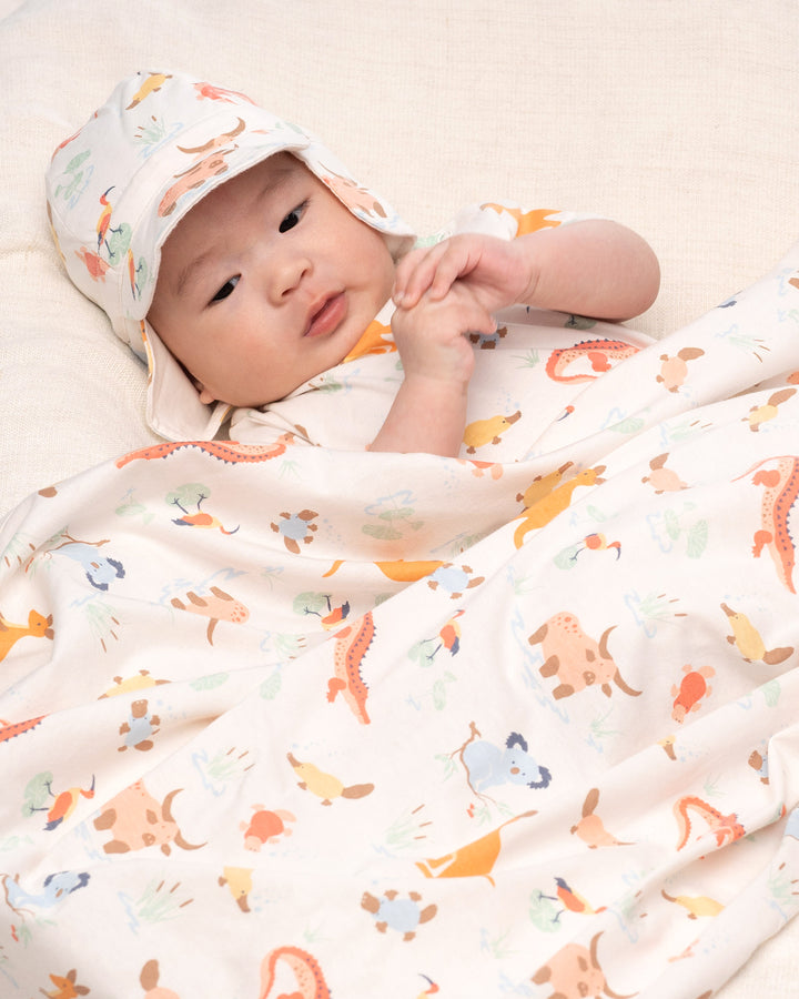 Onesie Short Sleeve Onesie Banjo - Kakadu Dawn