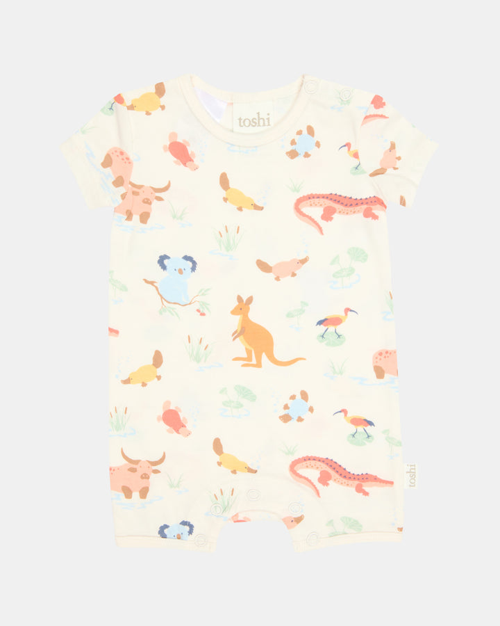 Onesie Short Sleeve Onesie Banjo - Kakadu Dawn