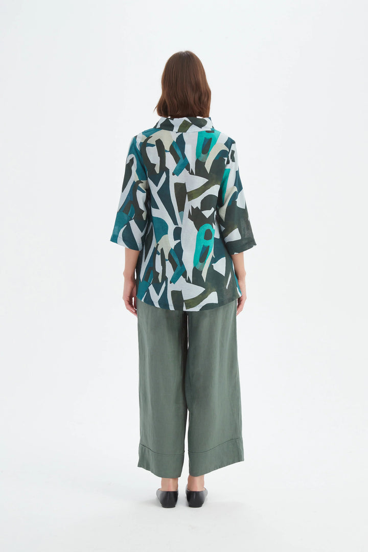 HIGH NECK PRINT TOP